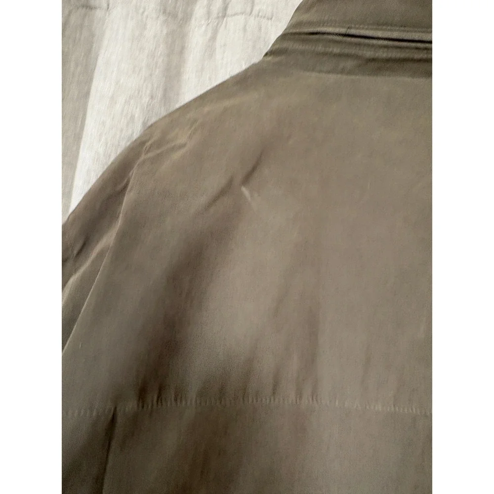 Michael Kors Mens XL Field Jacket Olive Brown Quilted Lined Packable Hood